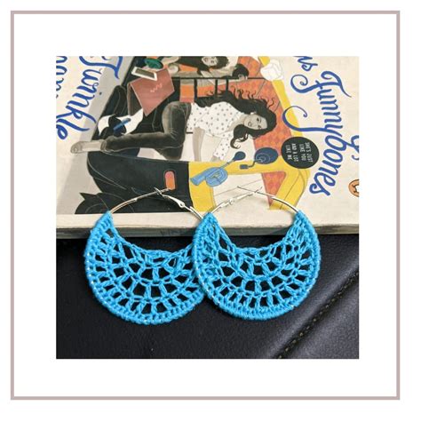Cookie Blue Crochet Big Hoop Earrings – Kreate
