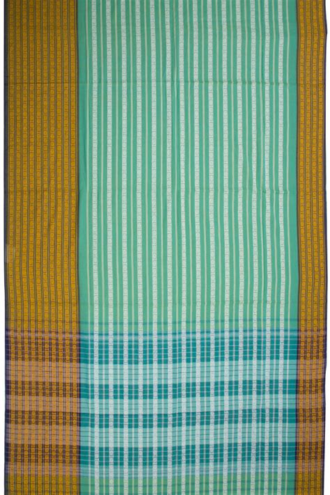 Green Handloom Dhaniakhali Cotton Saree Without Blouse 10070937 ...