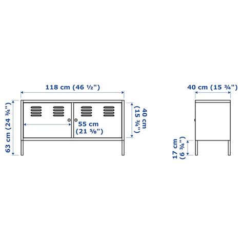 IKEA PS cabinet, white, 119x63 cm (467/8x243/4") - IKEA