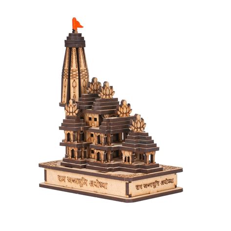 Subharamb Ram Mandir 3DWooden Temple Unique Decor Ram Mandir Wooden ...