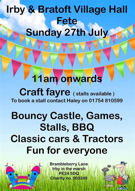 Village Fete & Craft Fayre, Irby and Bratoft Village Hall, Skegness, 27 ...