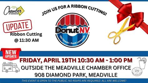 DonutNV Ribbon Cutting 11:30 AM - TIME CHANGED, 908 Diamond Park ...