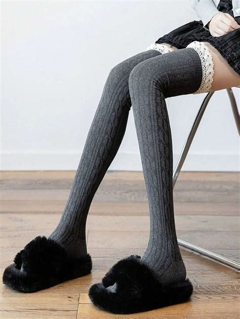 1 pair Academic Style Sexy Vintage Lace Long Knee Socks Premium Feel ...