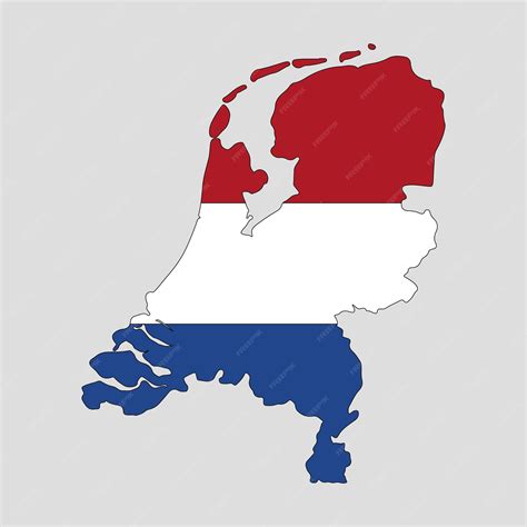 Premium Vector | Outline map of the country Netherlands. Vector ...
