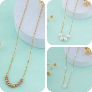 VESTURE KNOT White Pearl/Motti Fancy Chain Gold-plated Plated Alloy ...