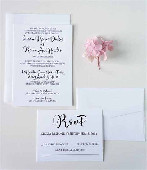 contemporary wedding invitation