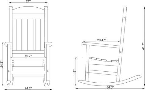 Buy Xilingol Patio Rocking Chair Set of 2, Poly Lumber Porch Rocker ...