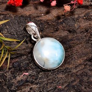 Buy Natural Larimar Pendant, 925 Silver Sterling Pendant, Gemstone ...