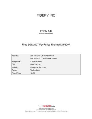 Fillable Online fiserv inc - Corporate Solutions Fax Email Print ...