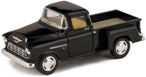 Kinsmart Kids Black 1955 Chevy Stepside Pick-Up Die Cast Collectible ...