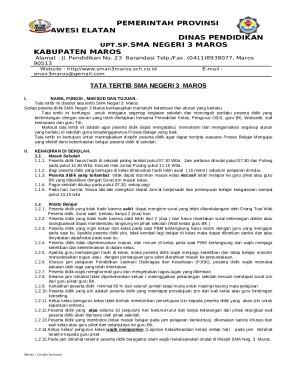 TATA TERTIB SMA NEGERI 2 MAROS Doc Template | pdfFiller