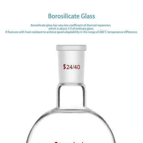 Buy StonyLab Glass 500ml Heavy Wall Single Neck 1 Neck Round Bottom ...