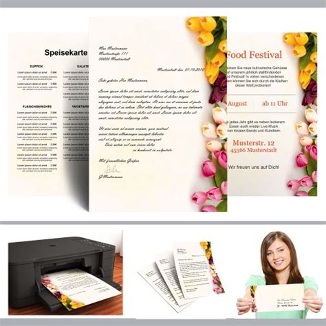 Stationery motif-paper sets Flowers & Petals Colorful Tulips Statione