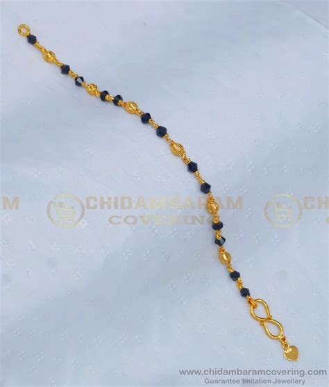 Buy Traditional Gold Design Black Beaded Bracelet Karimani Bracelet for ...