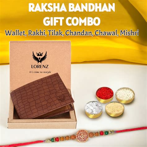 Lorenz Raksha Bandhan Gift Combo for Brother - Bi-Fold PU Leather Wall ...