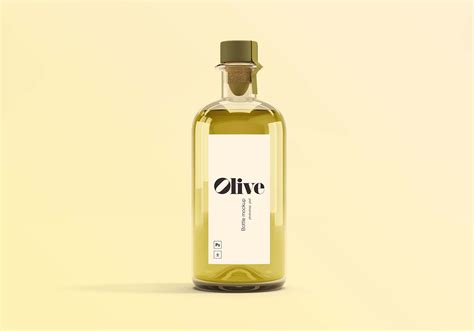 Free Olive Oil Bottle Mockup (PSD)
