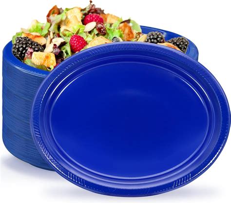 Amazon.com: Uiifan 100 Pcs Oval Paper Plates 10" x 12" Large Oval ...