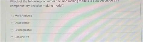 Image result for Compensatory Decision Model