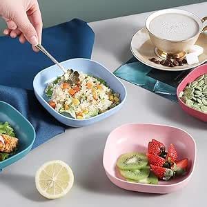 Buy istore Unbreakable Square Plastic Plates Set of 10 | Microwave Safe ...