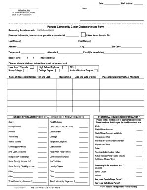 Fillable Online portagecommunitycenter Portage Community Center ...