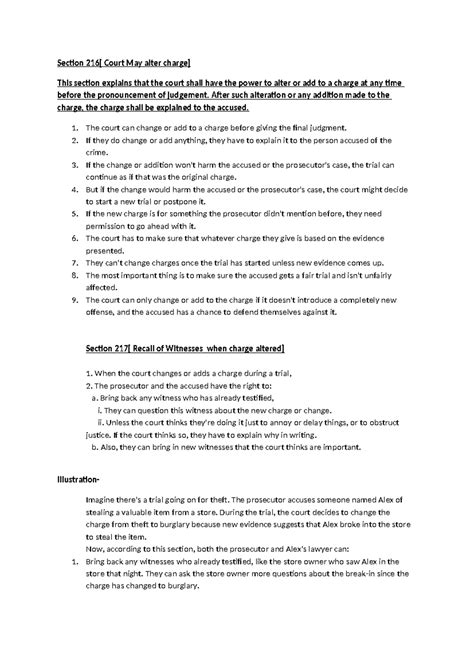 Charge-crpc Final exam - Section 216[ Court May alter charge] This ...