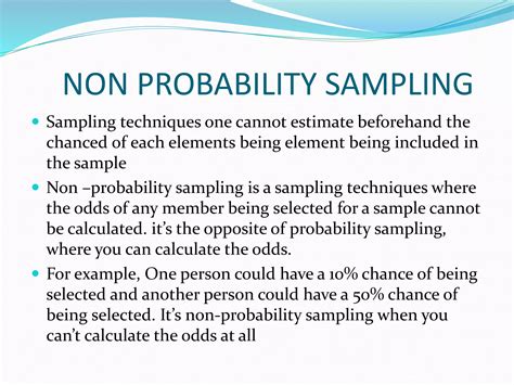 probability and non-probability samplings | PPTX