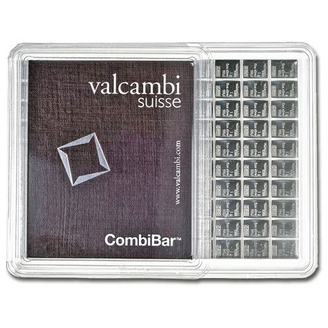 100x 1 gram Silver Bar In Assay CombiBar - Valcambi Suisse - Legacy ...
