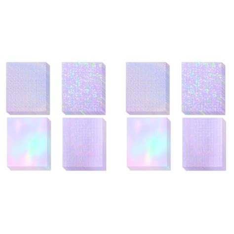 HASTHIP® 20 Sheets Vinyl Holographic Sticker 4 Styles Self Adhesive La ...