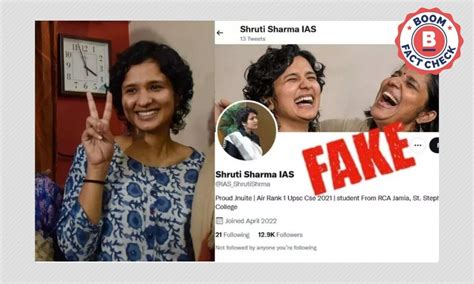 Fake Twitter Accounts Impersonating UPSC Topper Shruti Sharma Crop Up ...