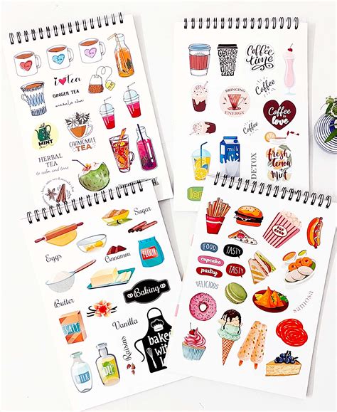 Book of Stickers | 20 A5 sheets wirobound | 300+ unique stickers ...