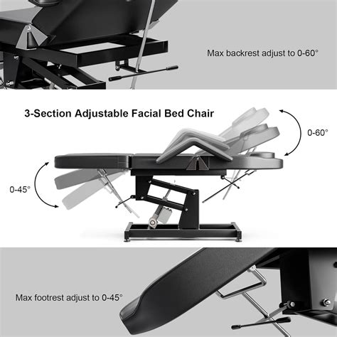 Buy OKAKOPA Electric Tattoo Chair with Stool, Backrest Footrest ...