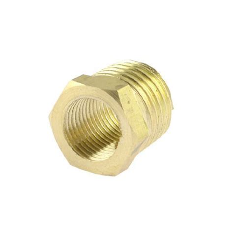 Alcoa PrimeHose Fitting Connector 12mm x 9mm Thread Brass Hex Bushing ...