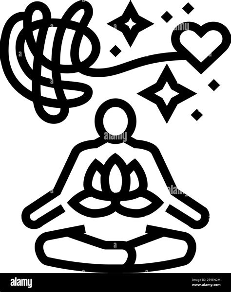 stress relief mental health line icon vector illustration Stock Vector ...