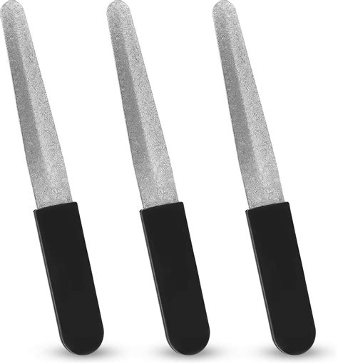 Amazon.com : Mudder 6 Pieces Diamond Nail File Stainless Steel Double ...