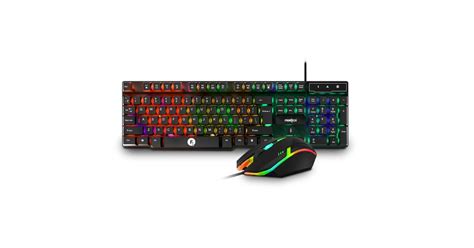 FRONTECH Wired Gaming Combo Keyboard and Optical Mouse with RGB ...
