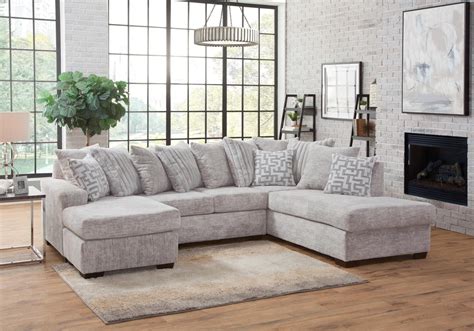 Galaxy 38934 GALAXY GREY DOUBLE CHAISE SECTIONAL | . | 7 Day Furniture ...