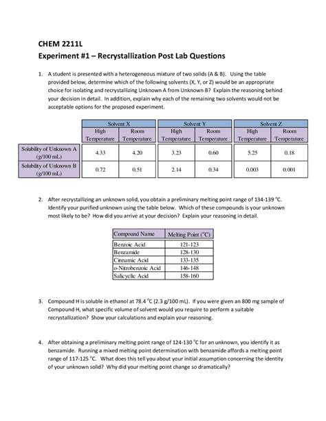 Recrystallization Lab Question 的图像结果