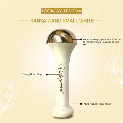 Kansa Wand Face Massager (White, Small) – Vintageware