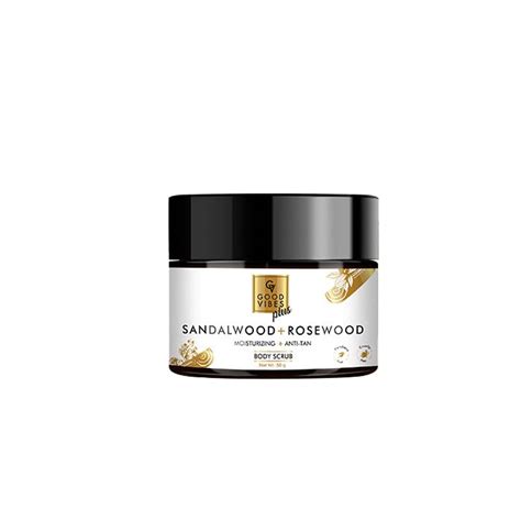 Buy Good Vibes Plus Moisturizing + Anti-Tan Body Scrub, Sandalwood ...