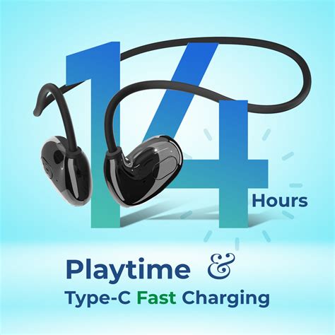 pTron Tangent Play Open-Ear Wireless Neckband with Mic (Black) - pTron ...