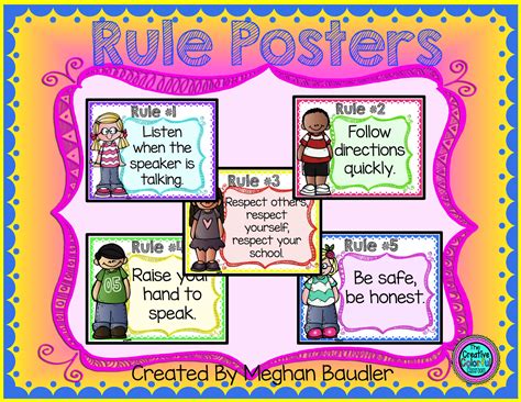 The Creative Colorful Classroom: Class Rules Posters