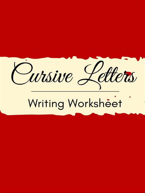 Cursive Letters Handwriting Worksheet | PDF | Writing | Western Calligraphy
