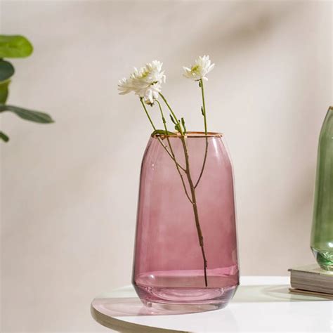 Clear Glass Gold Detailed Vase Purple 9 Inch Online - Premium Vase ...