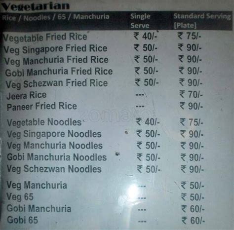 Menu at Vk Foodz, Hyderabad, Shop No. 8/3/231