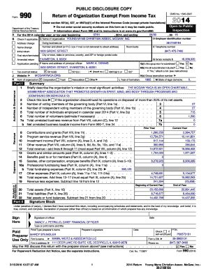 Fillable Online mcgawymca BReturnb of Organization Exempt From Income ...