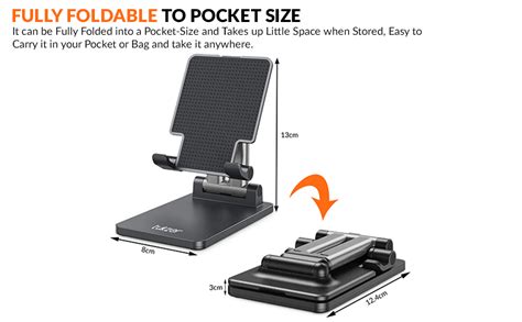 Tukzer Universal Tablet Stand Mobile Holder| Tabletop Fully Foldable ...
