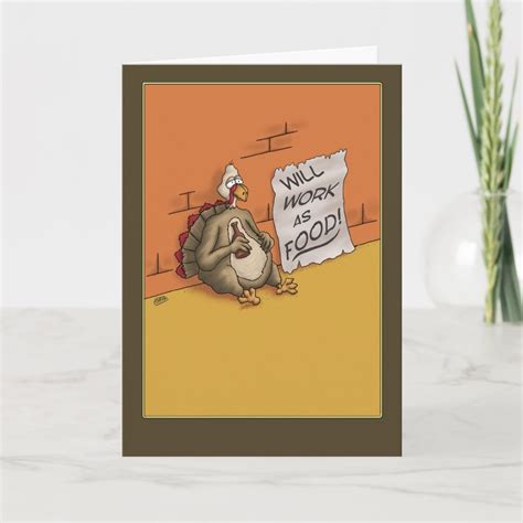 Funny Thanksgiving Cards: Down and out Holiday Card | Zazzle