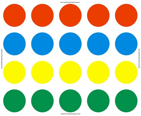 Printable Twister Game - Printable Word Searches