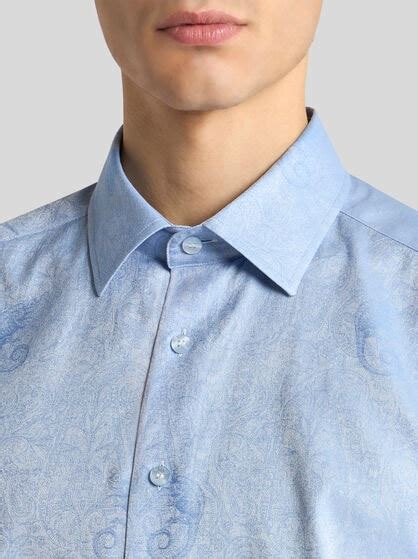 COTTON JACQUARD SHIRT WITH GECKO MOTIF | Shirts | ETRO