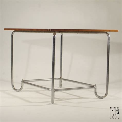 Tubular steel dining table in the style of the Bauhaus-Modernism ...